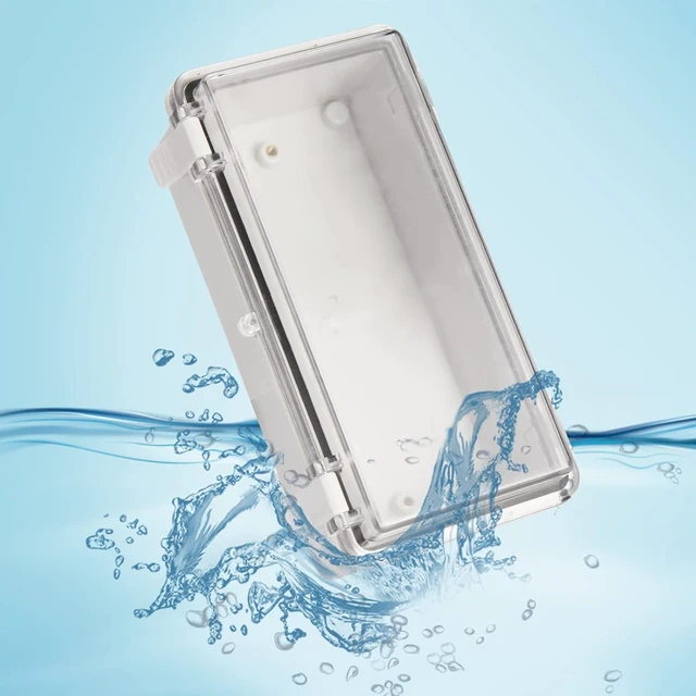 Alt view image 11 of 12 - Laisomeke 200x100x70mm Outdoor Junction Box with Plastic Latch, Universal IP67 Waterproof Project Electrical Box DIY Electrical Enclosure, Plastic Transparent Cover Electrical Box 7.9x3.9x2.8 inches