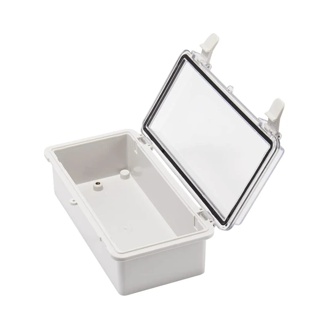 Alt view image 12 of 12 - Laisomeke 200x100x70mm Outdoor Junction Box with Plastic Latch, Universal IP67 Waterproof Project Electrical Box DIY Electrical Enclosure, Plastic Transparent Cover Electrical Box 7.9x3.9x2.8 inches