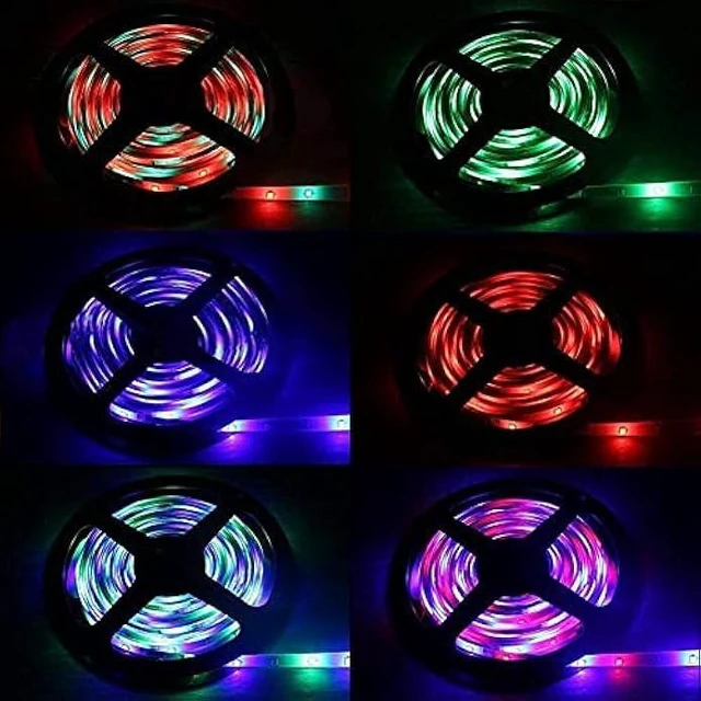 Alt view image 10 of 12 - Hwylizg 2-Port 44 Key IR LED Light Remote,RGB Control Box + DC 12V 3A LED Power Supply Led Light Adapter + 2 Pack 3.3FT LED Light Strip Extension Cable for 2835 3528 5050 RGB LED Strip Lights