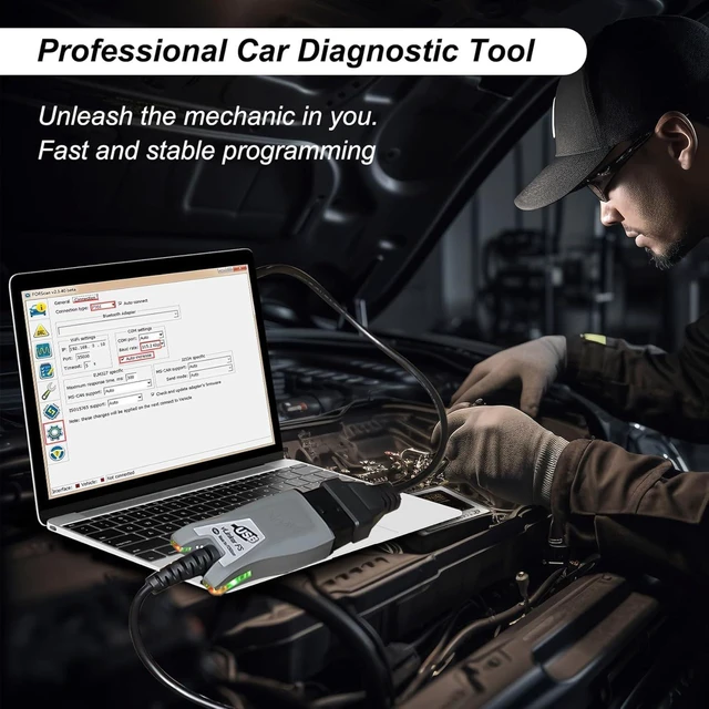 Alt view image 13 of 14 - V-gate vLinker FS USB OBD2 Adapter Diagnostic Tool for FORScan HS/MS-CAN Car Auto Switch, ECU Programming & Modification, Hacker-Proof, Unlock Advanced and Hidden Functions
