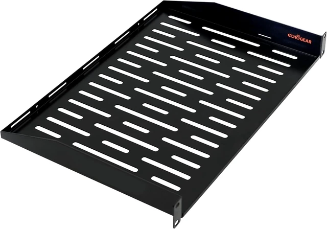 Alt view image 8 of 14 - ECHOGEAR 1U Rack Shelf - Universal Design Works with Any Rack - Holds 25lbs of Servers, Network Gear, or AV Equipment - 12" Deep Steel Shelf with Ventilated Design - Install Hardware Included