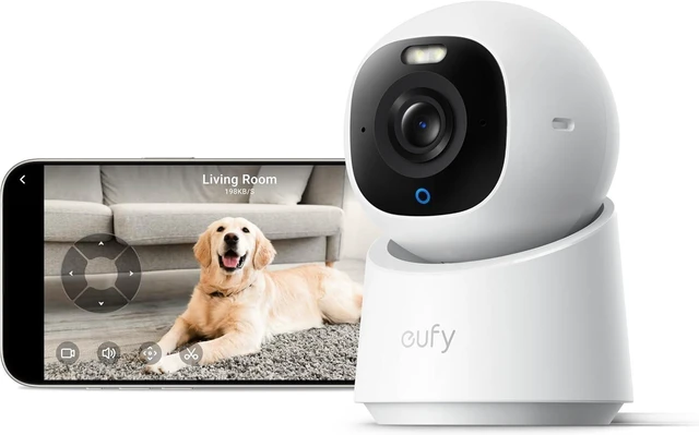 Alt view image 8 of 14 - eufy Indoor Cam E30, Latest Generation, 4K UHD Security Camera, Pet/Dog/Baby Camera with Phone app, Color Night Vision, Human/Pet Auto Tracking, 360 Pan-Tilt, Works with Homekit
