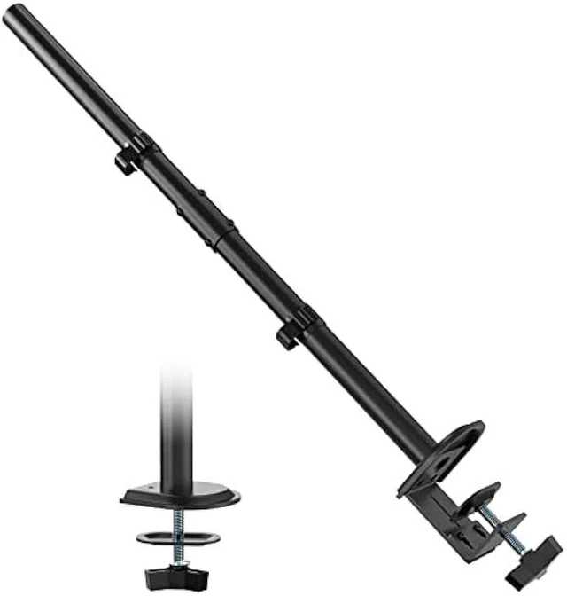 Alt view image 8 of 14 - WORLDLIFT Extra Tall Sturdy Center Pole for Monitor Arm Mount 31.9inches Steel Monitor Stand C Clamp/Grommet Pole only