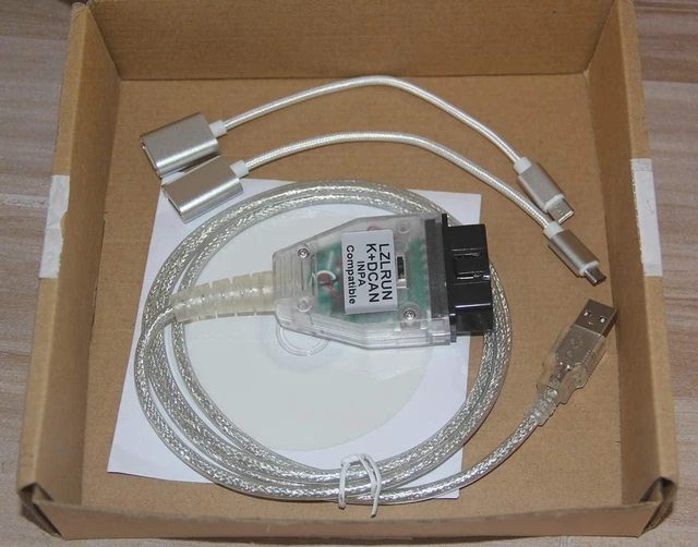 Alt view image 12 of 12 - LZLRUN K+CAN K+DCAN Car Diagnostic Tool Cable OBD USB Interface for BMW with FT232RL NCS Coding Winkfp Tool32 Programing (with Switch)