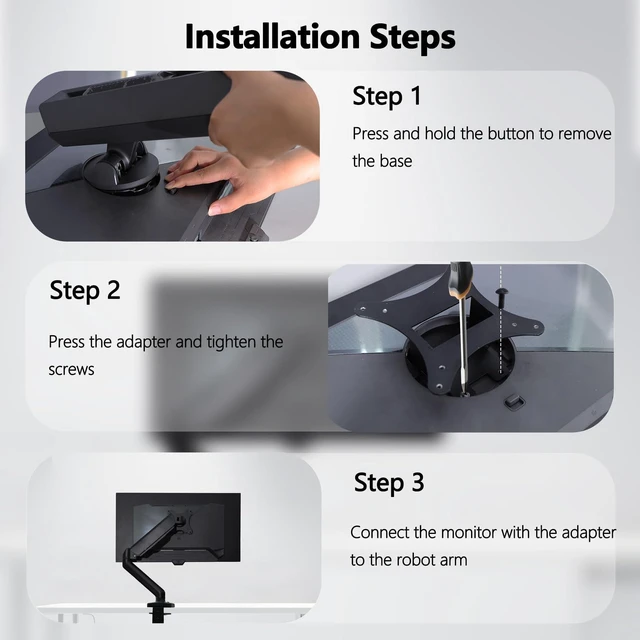 Alt view image 9 of 10 - PG27AQDP VESA Adapter Compatible with ASUS ROG 27" 34" MonitorFits XG27AQDMG,PG27AQDM,PG27AQDP,PG32UCDP,PG34WCDM 75x75 to 100x100 Wall Mount Bracket