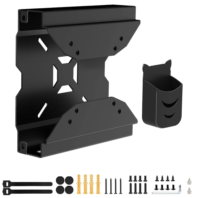 Alt view image 6 of 10 - Mount for Lenovo Mini PC VESA Mount for Lenovo ThinkCentre M910Q M720Q M700 M600 M710Q M715Q Tiny Desktop Computer Wall VESA and Under Desk Mounting Bracket or Mounting to Monitor Arm with P