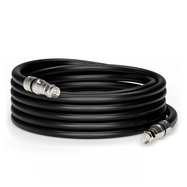 Alt view image 6 of 10 - THE CIMPLE CO - RG11 Coaxial Cable 50 FT - Indoor/Outdoor Dual-Shielded Coax Cable for TV Antenna, Satellite Extension, Internet, CATV - Weather-Sealed RG11 Wire 50 Feet (15 Meters), Black
