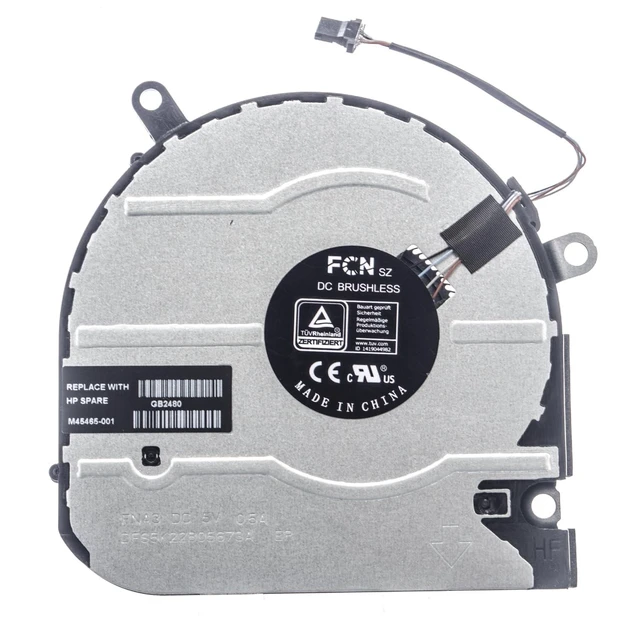Alt view image 8 of 10 - QRFAX Replacement CPU+GPU Cooling Fan for HP Envy X360 15M-EU 15M-ES 15T-ES 15Z-EU 15-EU TPN-W149 TPN-W150 DC5V Series EG50040S1-1C400-S9A EG50040S1-1C410-S9A M45465-001 M45466-001