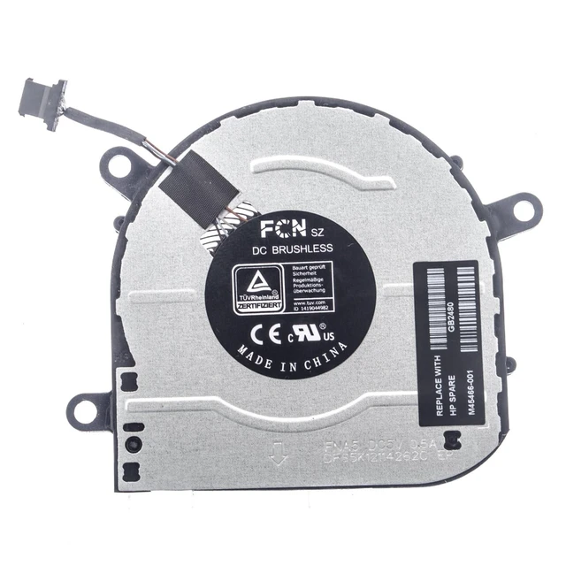 Alt view image 10 of 10 - QRFAX Replacement CPU+GPU Cooling Fan for HP Envy X360 15M-EU 15M-ES 15T-ES 15Z-EU 15-EU TPN-W149 TPN-W150 DC5V Series EG50040S1-1C400-S9A EG50040S1-1C410-S9A M45465-001 M45466-001