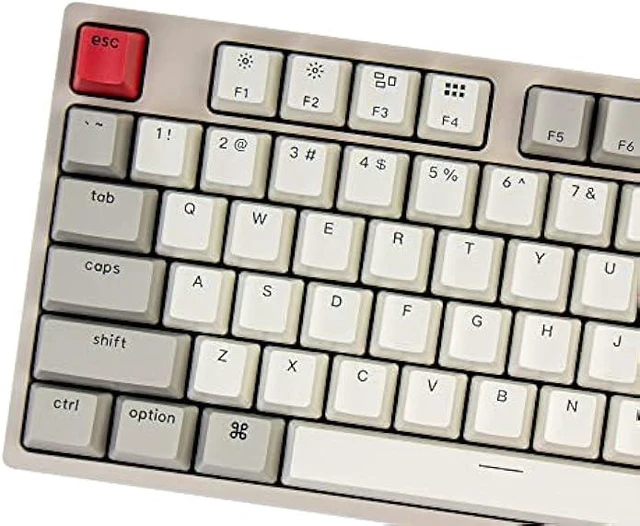 Alt view image 11 of 12 - Keychron C2 Full Size Hot-swappable Wired Mechanical Keyboard Compatible with Mac, Keychron Red Switch, 104 Keys ABS Retro Color Keycaps Gaming Keyboard for Windows, USB-C Type-C Braid Cable
