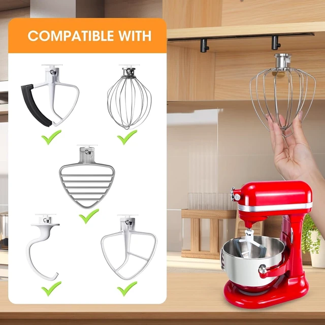 Alt view image 5 of 6 - 4 Pack Stand Mixer Attachment Holders For Kitchenaid Mixer Accessories,for Storage Organize Your Kitchen Aid Attachments