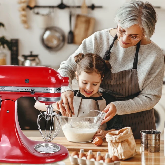 Alt view image 4 of 5 - Upgraded Stainless Steel 6-Wire Whip Attachment Compatible with KitchenAid 4.5-5 Quart Tilt-Head Stand Mixer,Dishwasher Safe