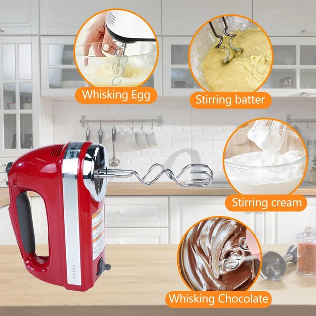 Alt view image 4 of 7 - Stainless Steel Dough Hook Attachment Compatible with KitchenAid Hand Mixer