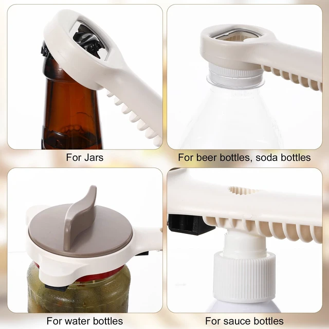 Alt view image 7 of 7 - 2026 New 4-in-1 Jar Opener - Adjustable Stainless Steel Lid Remover with Silicone Griper for Seniors & Weak Hands, Fits Kitchen Jars, Bottles & Cans