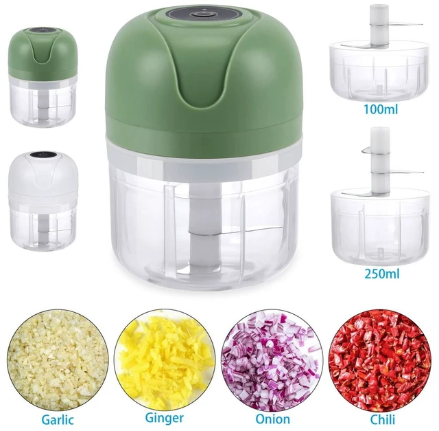 Main image of Gustave Electric Mini Garlic Chopper Mini Onion Vegetable Masher Crusher Small Food Processor Wireless USB Charging Kitchen Tools (100+250 ml Bowl