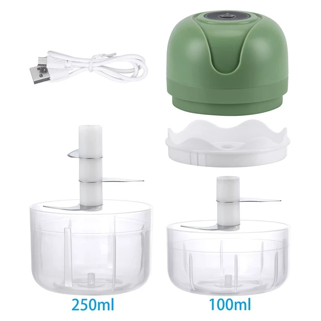 Alt view image 2 of 7 - Gustave Electric Mini Garlic Chopper Mini Onion Vegetable Masher Crusher Small Food Processor Wireless USB Charging Kitchen Tools (100+250 ml Bowl