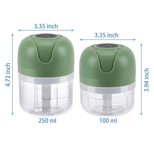 Alt view image 3 of 7 - Gustave Electric Mini Garlic Chopper Mini Onion Vegetable Masher Crusher Small Food Processor Wireless USB Charging Kitchen Tools (100+250 ml Bowl