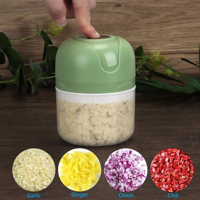 Alt view image 4 of 7 - Gustave Electric Mini Garlic Chopper Mini Onion Vegetable Masher Crusher Small Food Processor Wireless USB Charging Kitchen Tools (100+250 ml Bowl