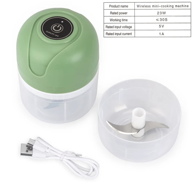 Alt view image 5 of 7 - Gustave Electric Mini Garlic Chopper Mini Onion Vegetable Masher Crusher Small Food Processor Wireless USB Charging Kitchen Tools (100+250 ml Bowl