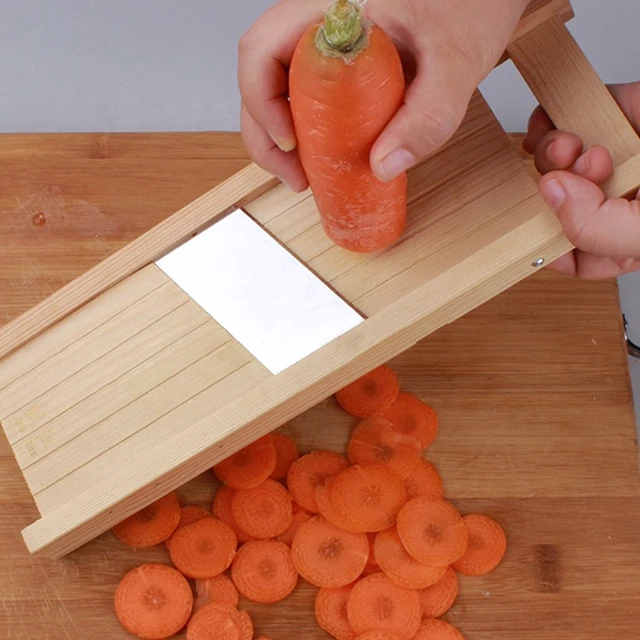 Alt view image 4 of 7 - Wooden Shredder Cutter Grater Slicer for Vegetable Fruits Cabbage Easy to Use