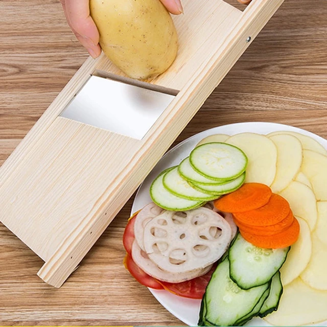 Alt view image 6 of 7 - Wooden Shredder Cutter Grater Slicer for Vegetable Fruits Cabbage Easy to Use