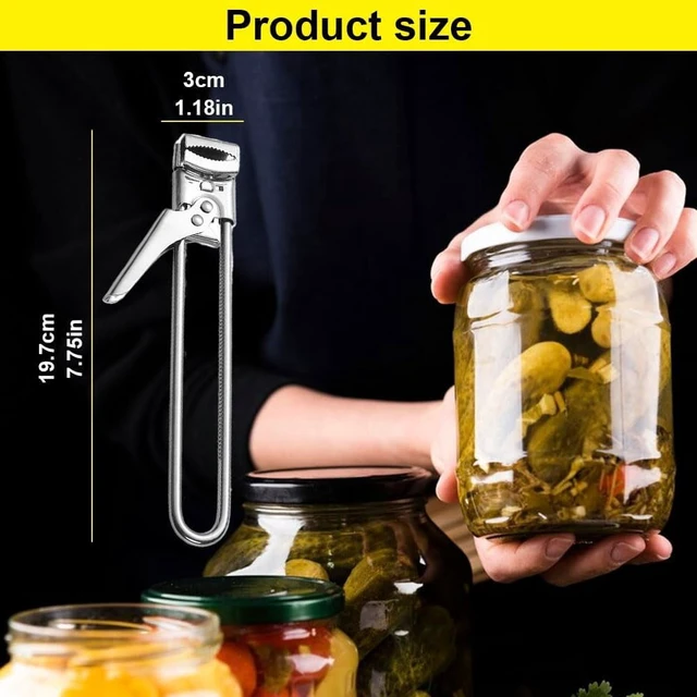 Alt view image 5 of 7 - Adjustable Stainless Steel Jar Opener for Weak Hands, Multifunctional Lid Gripper for Seniors and Arthritis