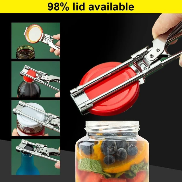 Alt view image 7 of 7 - Adjustable Stainless Steel Jar Opener for Weak Hands, Multifunctional Lid Gripper for Seniors and Arthritis