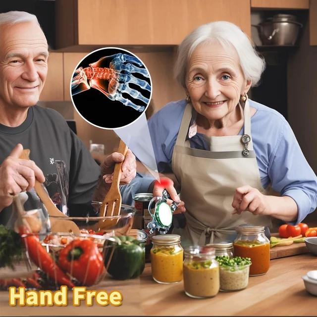 Alt view image 5 of 7 - Multifunctional Stainless Steel Jar Opener for Seniors, Adjustable Bottle & Jar Lid Opener, Ergonomic Lever Tool for Weak Hands black