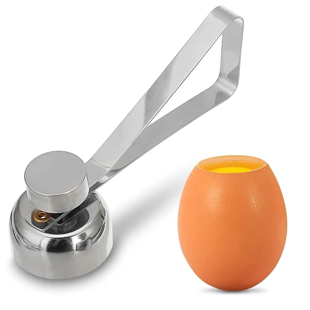 Main image of Stainless Steel Egg Cracker Tool Egg Cracker Cutter Egg Opener Topper Cutter Egg Cracker Topper Egg Cutter Stainless Steel Kitchen Egg Topper Cutter Heavy Duty Cutter Egg Shell Cutter Tool Separator