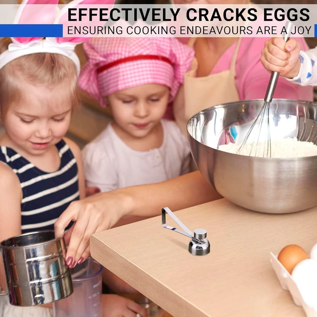 Alt view image 6 of 7 - Stainless Steel Egg Cracker Tool Egg Cracker Cutter Egg Opener Topper Cutter Egg Cracker Topper Egg Cutter Stainless Steel Kitchen Egg Topper Cutter Heavy Duty Cutter Egg Shell Cutter Tool Separator