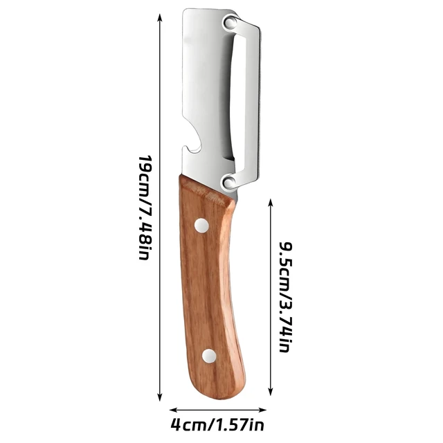 Alt view image 2 of 5 - Kitchen Prep Tool Kit, Multifunctional Slicer and Wood Handle Peeling Knife Set for Vegetables, Potatoes, and Fruits