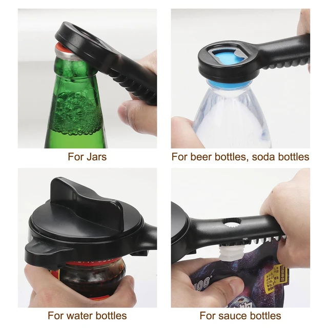 Alt view image 4 of 7 - Jar Opener for Seniors 4-in-1 Adjustable Bottle Opener with Non-Slip Grip Suitable Lid Opener for Weak Hands for Jars Bottles and Beer Caps