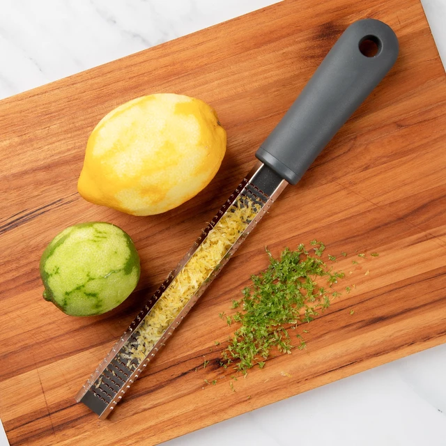 Alt view image 3 of 7 - Prep Solutions Stainless Steel Rasp Fine Grater with Soft Grip and Protective Cover