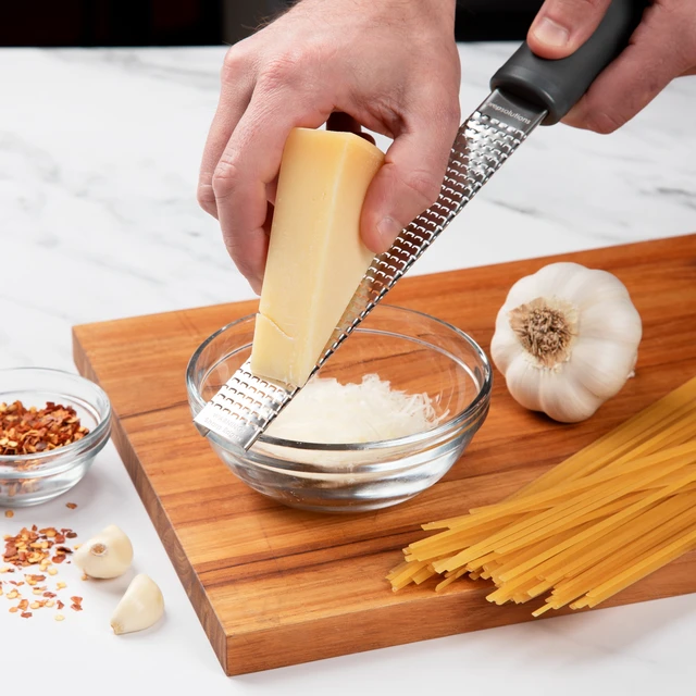 Alt view image 2 of 7 - Prep Solutions Stainless Steel Rasp Fine Grater with Soft Grip and Protective Cover