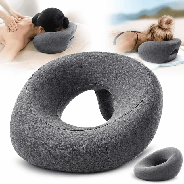 Main image of Ustris Massage Pillow Face Down Headrest for Bed & Massage Tables,Prone Sleepers,Face Cradle,Post Eye Surgery Recovery,BBL Pillow After,Office Napping and Beach Tanning