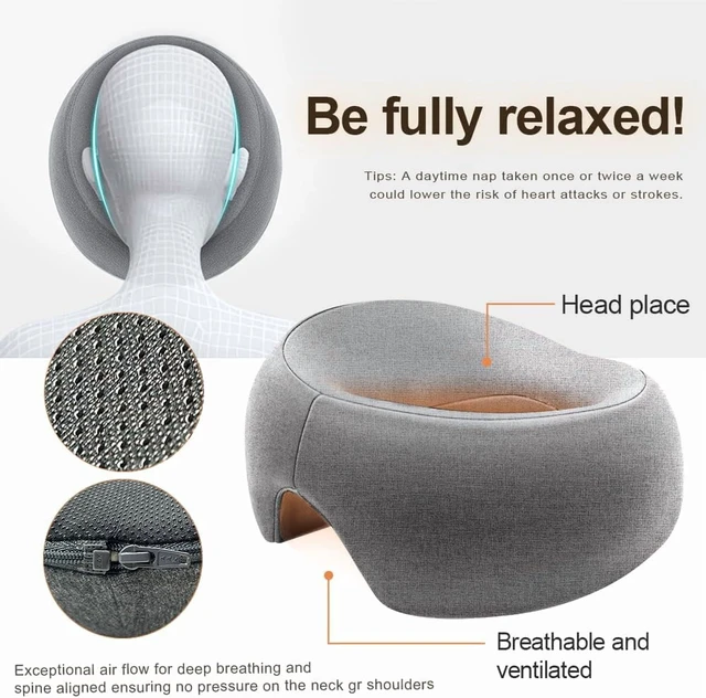 Alt view image 6 of 7 - Ustris Massage Pillow Face Down Headrest for Bed & Massage Tables,Prone Sleepers,Face Cradle,Post Eye Surgery Recovery,BBL Pillow After,Office Napping and Beach Tanning