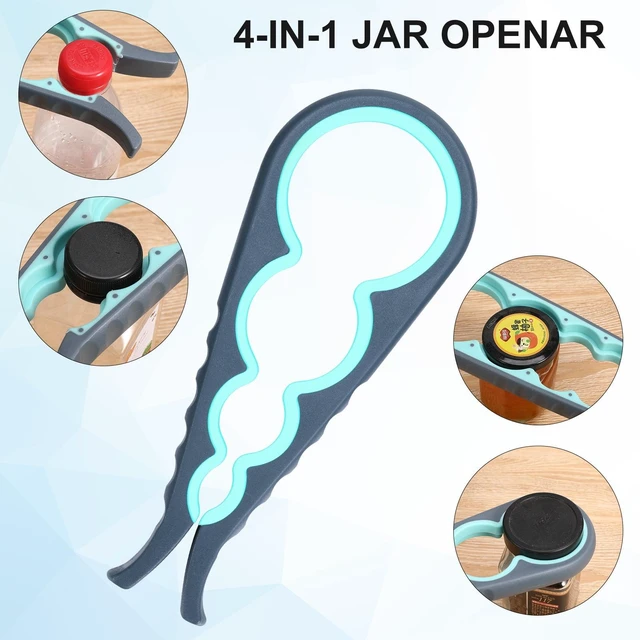 Alt view image 3 of 7 - Bocaoying Jar Opener for Weak Hands, Seniors with Arthritis, 5 in 1 Multi Function Bottle Opener Lid Opener for Arthritic Hands with Non Slip Rubber Jar opener Gripper Pad and Corkscrew Wine Opener