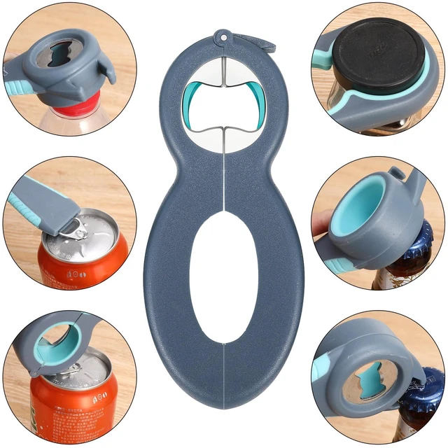 Alt view image 6 of 7 - Bocaoying Jar Opener for Weak Hands, Seniors with Arthritis, 5 in 1 Multi Function Bottle Opener Lid Opener for Arthritic Hands with Non Slip Rubber Jar opener Gripper Pad and Corkscrew Wine Opener