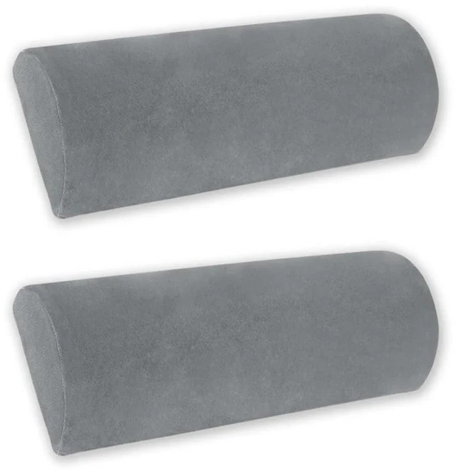 Main image of 1pc Half Moon Bolster Pillow For Legs Knees Lower Back And Head Elastic Non-Slip Memory Foam Cushion Office Home Travel