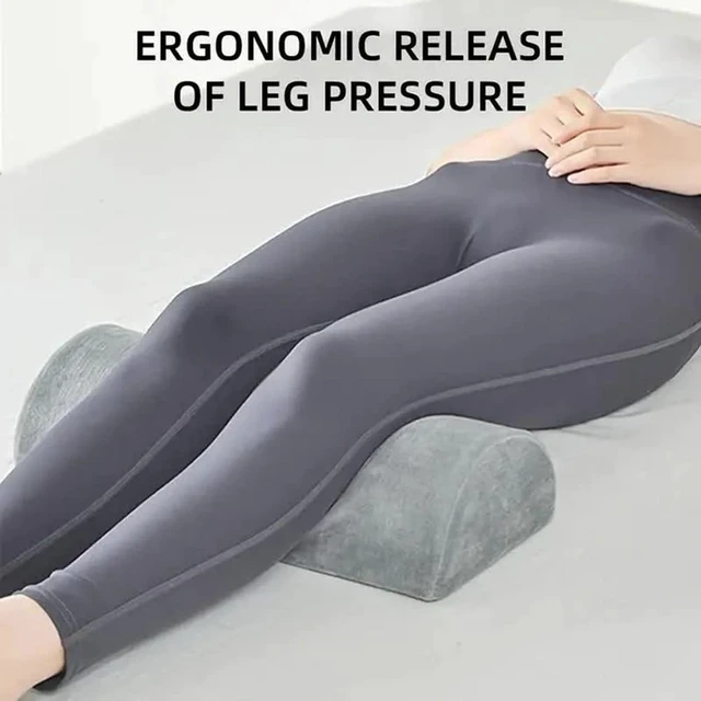Alt view image 3 of 4 - 1pc Half Moon Bolster Pillow For Legs Knees Lower Back And Head Elastic Non-Slip Memory Foam Cushion Office Home Travel