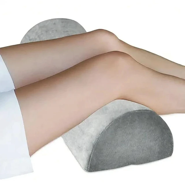 Alt view image 2 of 4 - 1pc Half Moon Bolster Pillow For Legs Knees Lower Back And Head Elastic Non-Slip Memory Foam Cushion Office Home Travel