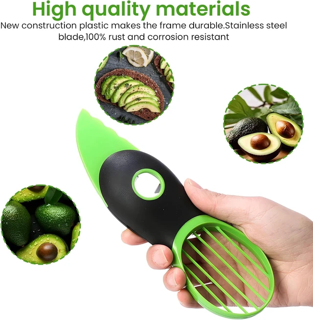 Alt view image 7 of 7 - Bartans 3-in-1 Avocado Slicer Tool, Multifunctional Fruit Peeler, Cutter, Mash and Scooper 1 pack