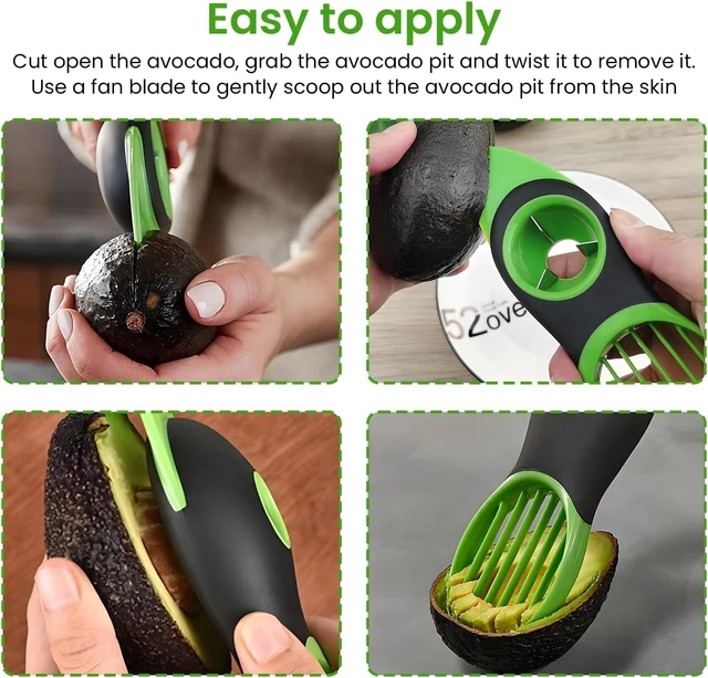 Alt view image 5 of 7 - Bartans 3-in-1 Avocado Slicer Tool, Multifunctional Fruit Peeler, Cutter, Mash and Scooper 1 pack