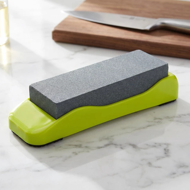Main image of Sharpening Stones, Wet Stones for Sharpening Knives - Dual Sided Whetstone with Non-Slip Base, 5.83x1.69x1.57 in