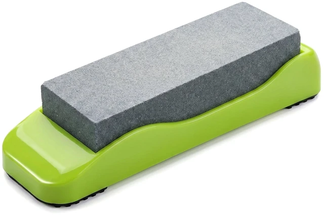 Alt view image 2 of 6 - Sharpening Stones, Wet Stones for Sharpening Knives - Dual Sided Whetstone with Non-Slip Base, 5.83x1.69x1.57 in