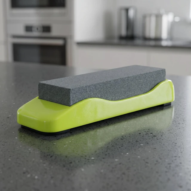 Alt view image 6 of 6 - Sharpening Stones, Wet Stones for Sharpening Knives - Dual Sided Whetstone with Non-Slip Base, 5.83x1.69x1.57 in