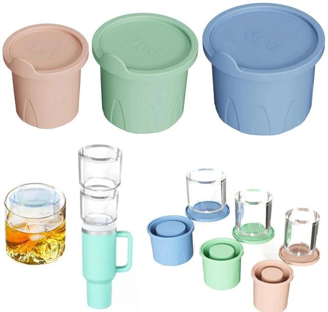 Main image of Tumbler Ice Mold for Stanley Cup 30-40 oz - Silicone Cylinder Ice Mold with Lid, Easy Fill and Release Ice Maker for Ice Drink, Juice, Whiskey, Cocktail, Coffee, Summer Gifts, 1PCS 1st