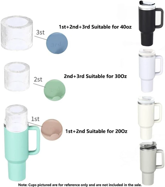 Alt view image 5 of 7 - Tumbler Ice Mold for Stanley Cup 30-40 oz - Silicone Cylinder Ice Mold with Lid, Easy Fill and Release Ice Maker for Ice Drink, Juice, Whiskey, Cocktail, Coffee, Summer Gifts, 1PCS 1st