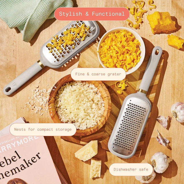 Alt view image 3 of 5 - by Drew Barrymore 2-in-1 Nested Grater, Porcini Taupe