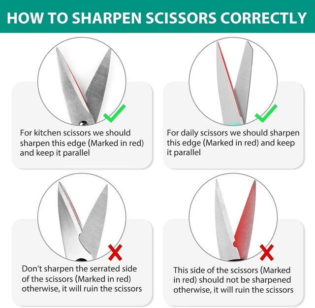 Alt view image 6 of 7 - 4-in-1 Knife Sharpener, 4-Stage Professional Sharpening System for Kitchen Knives, Scissors, Fruit & Steel Knives with Premium Polish Blades